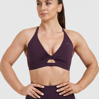 Unified Twist Sports Bra | Blackberry Purple