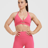 Unified Twist Sports Bra | Velvet Pink