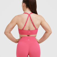 Unified Twist Sports Bra | Velvet Pink