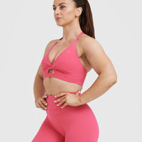 Unified Twist Sports Bra | Velvet Pink