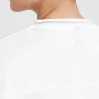 Varsity V-Neck Short Sleeve T-Shirt | White